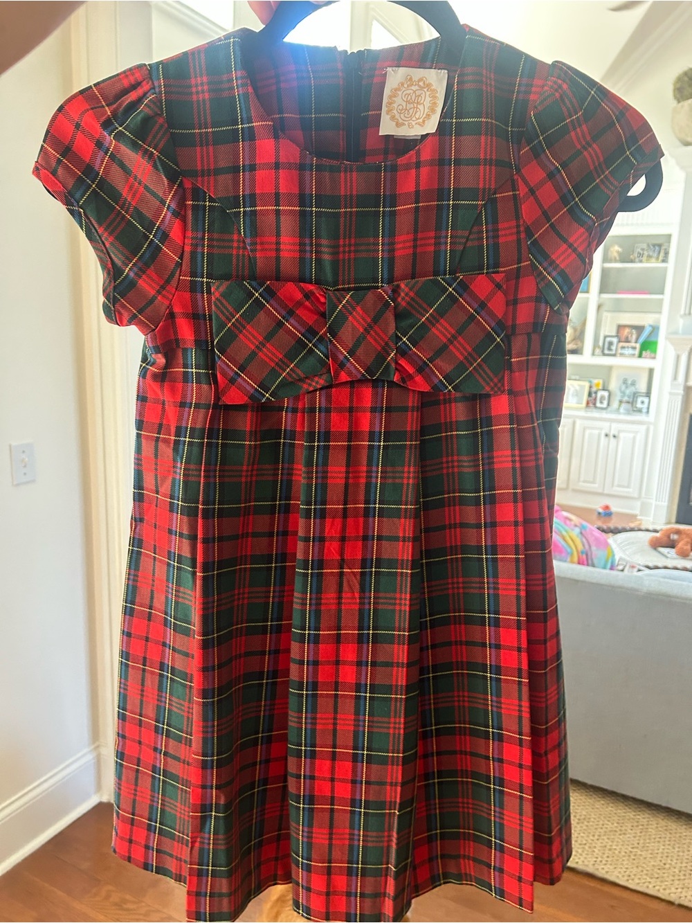 The Beaufort Bonnet Company Red and Green Plaid Holiday Dress